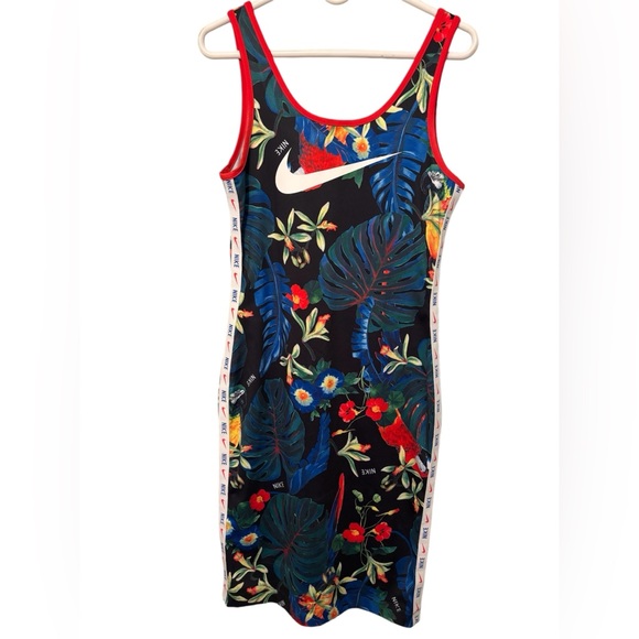 Nike Women's Hyper Femme Floral Multi Color Bodycon Tank Dress - Picture 2 of 4